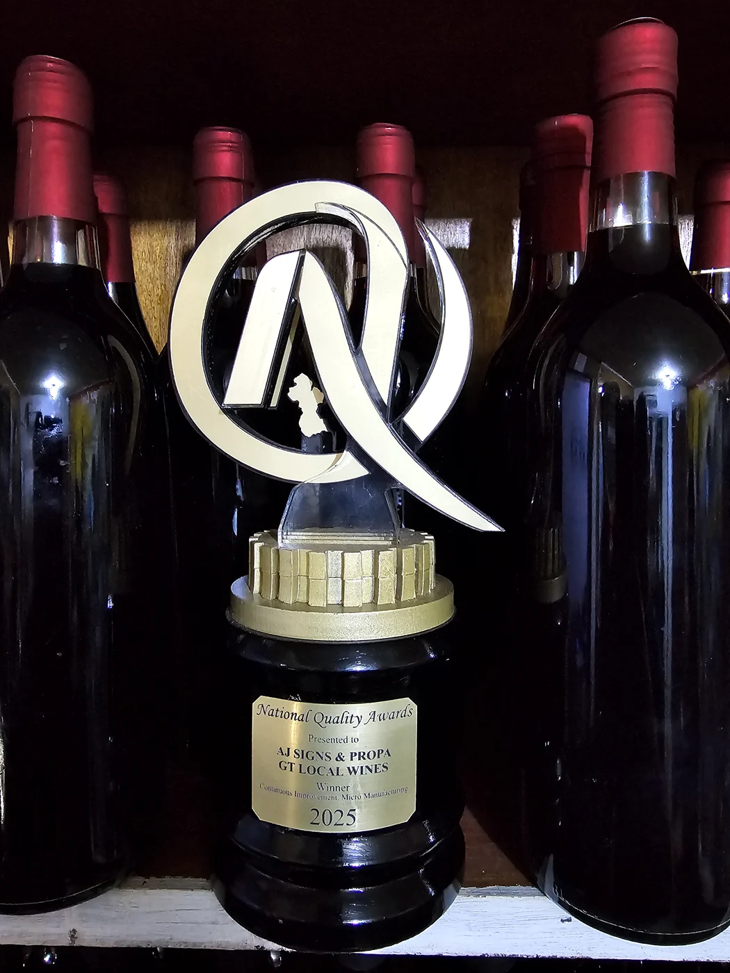 Propa Local 2025 National Quality Award trophy