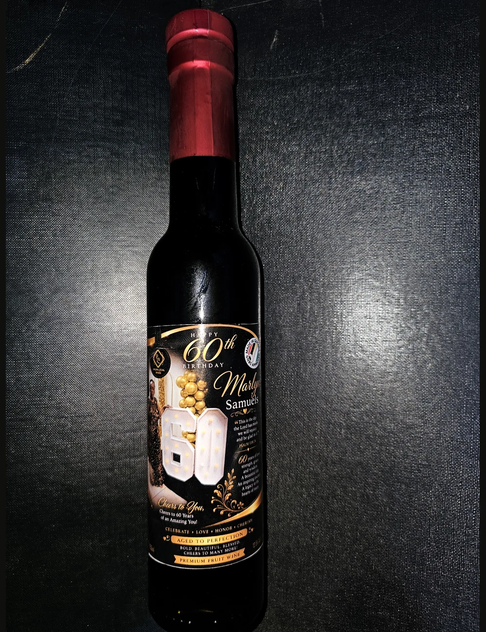 Personalized Propa Local 60th birthday wine bottle